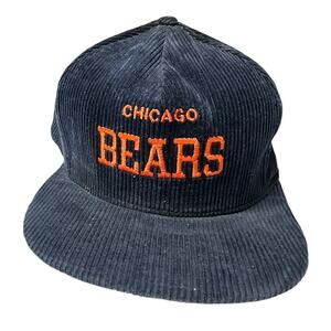 Vintage 1980's Chicago Bears Corduroy Snapback Truckers Hat
